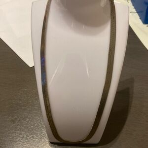 Vintage Silver Herring Bone  Necklace